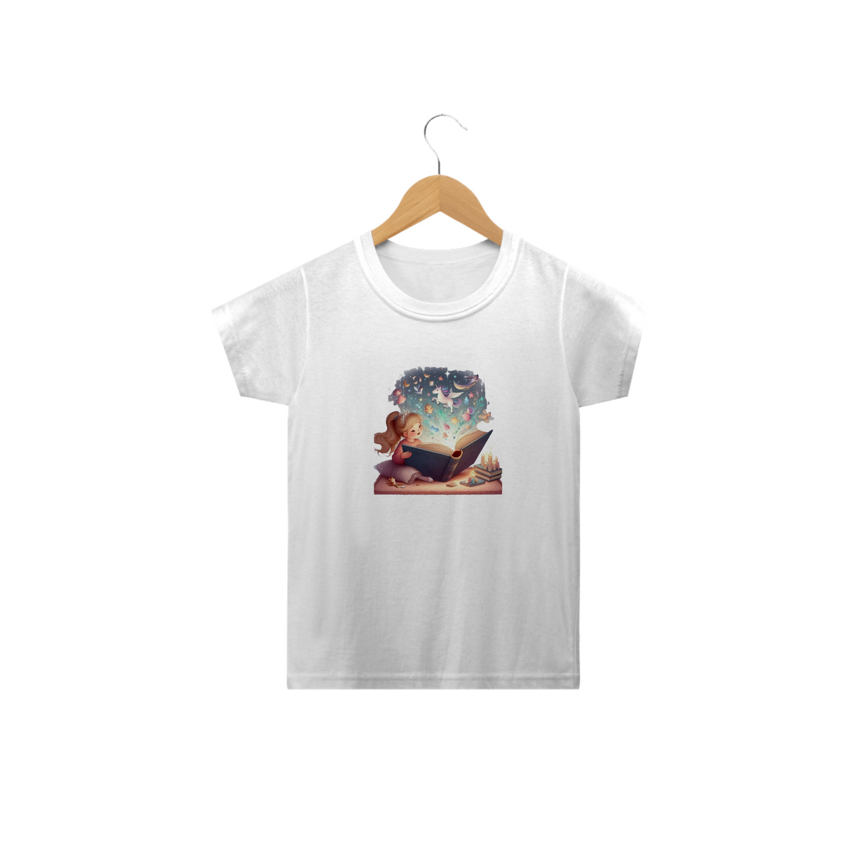 Nome do produto: Camiseta Infantil Menina e o Tapete