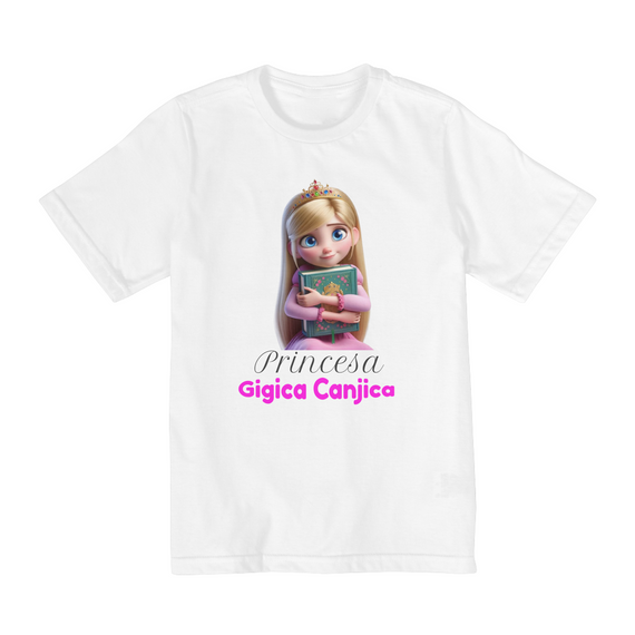 Camiseta Infantil Princesa Gigica Canjica