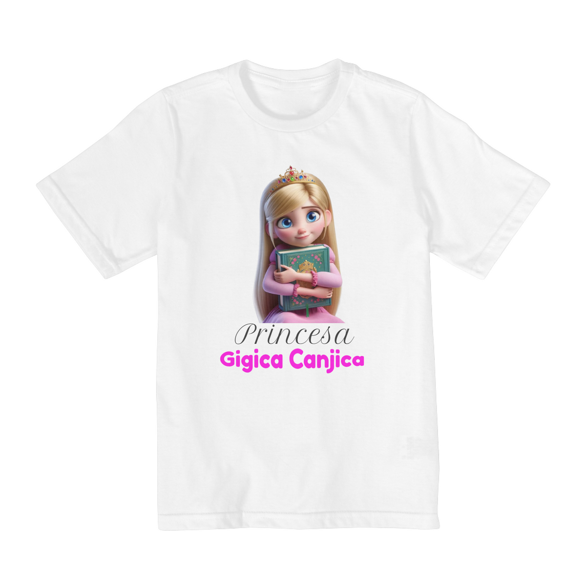 Nome do produto: Camiseta Infantil Princesa Gigica Canjica