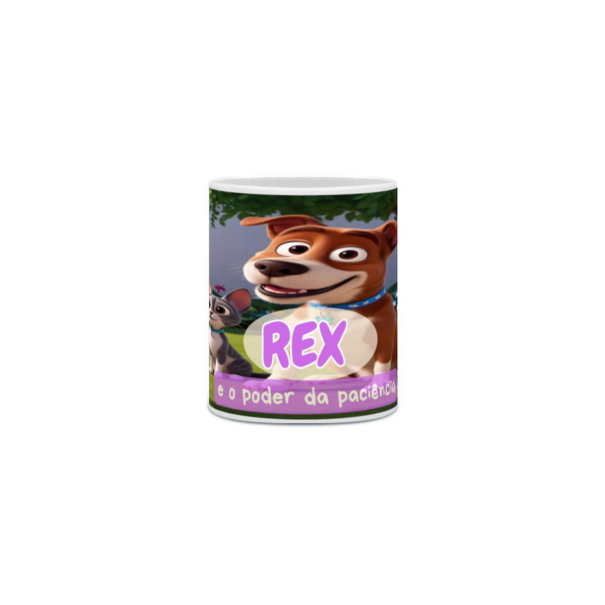 Nome do produto: Caneca Rex e Mia