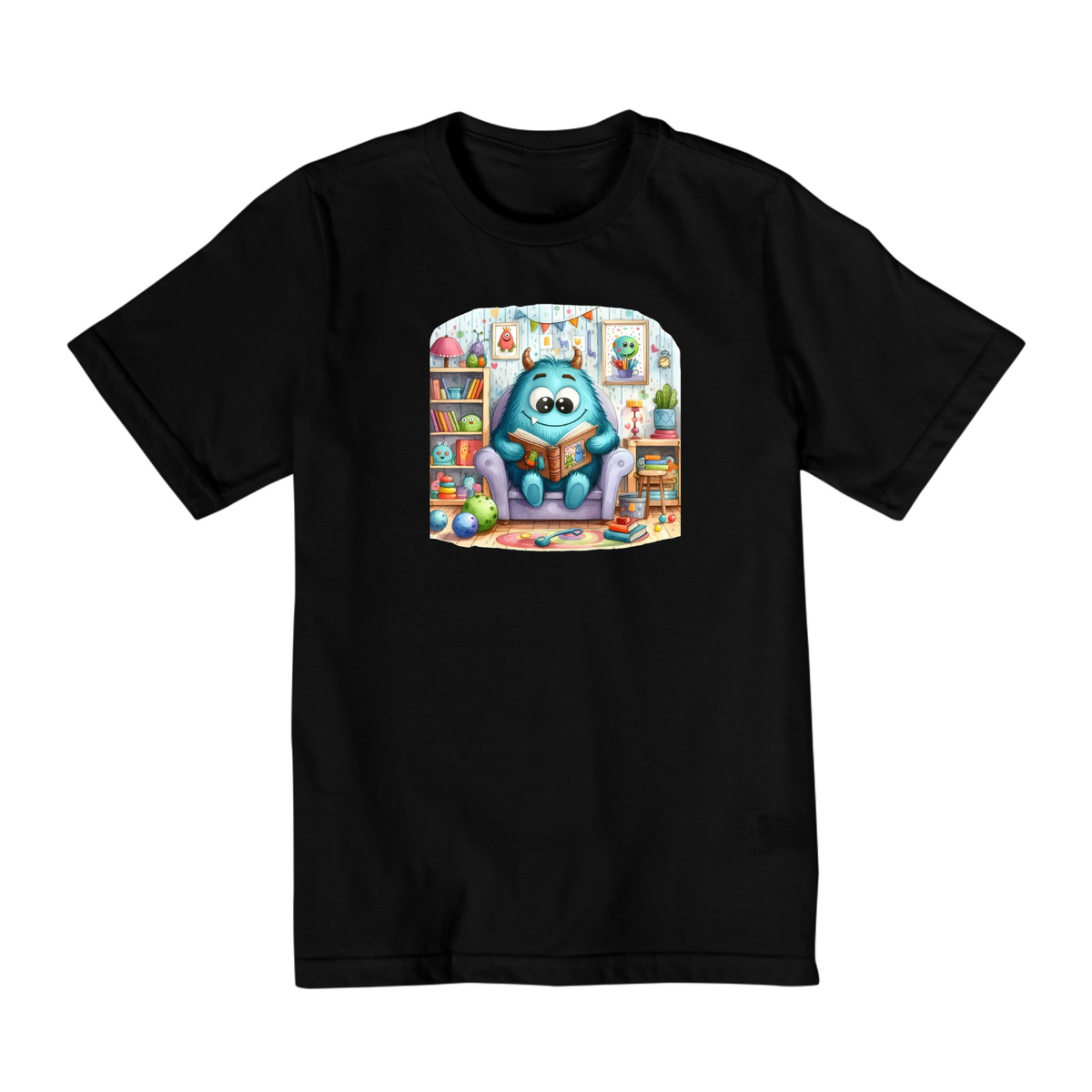 Nome do produto: Camiseta Infantil Monstrinho Leitor