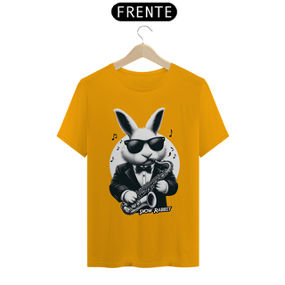 Nome do produtoSnow Rabbit Saxofonista - Camiseta adulto