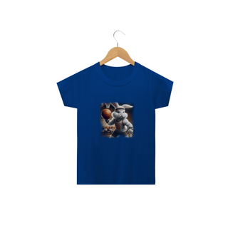 Nome do produtoSnow Rabbit Jogador de  Basquete - Camiseta  Clássica Infantil