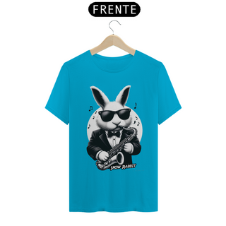 Nome do produtoSnow Rabbit Saxofonista - Camiseta adulto