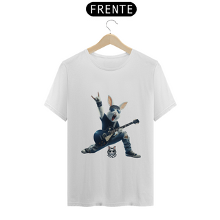 Nome do produtoSnow Rabbit Guitarrista Camiseta Clássica Adulto