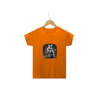 Nome do produtoSnow Rabbit Baterista- Camiseta infantil