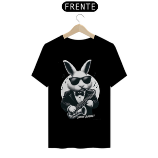 Nome do produtoSnow Rabbit Saxofonista - Camiseta adulto