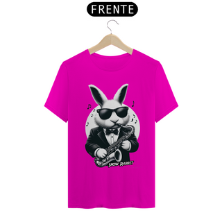 Nome do produtoSnow Rabbit Saxofonista - Camiseta adulto