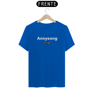 Nome do produtoT-Shirt Unissex Annyeong (Olá/Tchau em Coreano)