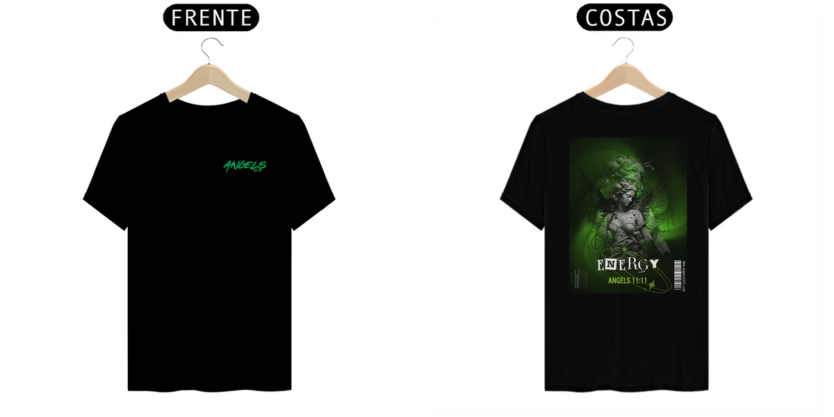 Nome do produto: T-shirt Energy Frente e Costas - Angels 11:11