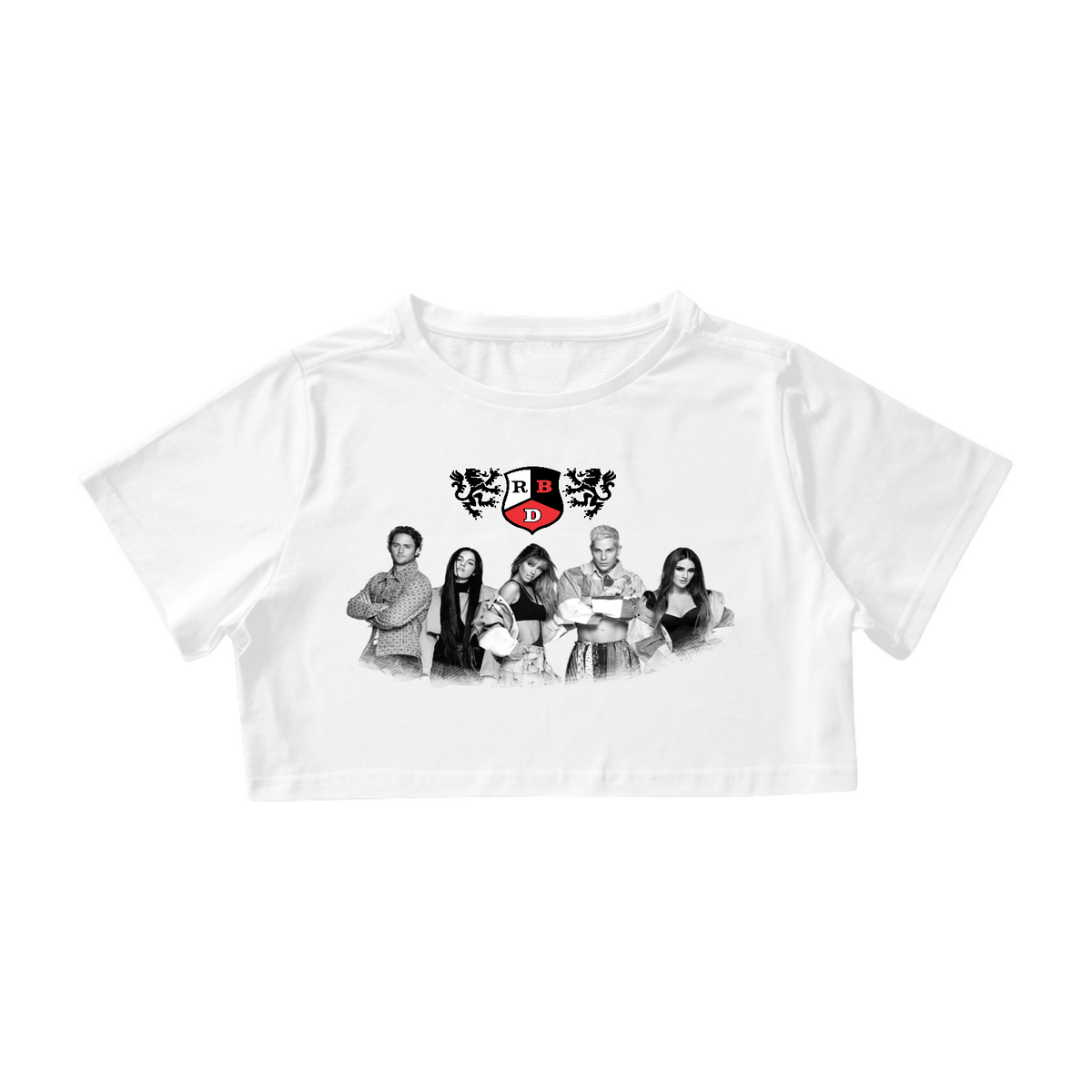 Nome do produto: Camiseta Cropped RBD Tour Y Soy Rebelde - Branca