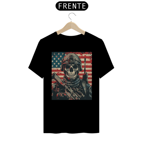 Camiseta Warzone american skull