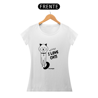 Camiseta I Love Cats (Eu Amo Gatos)