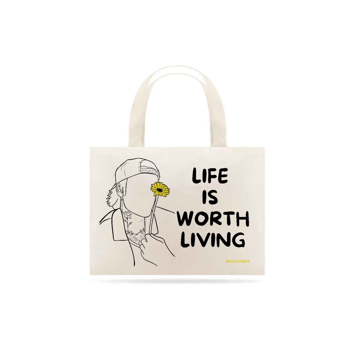 Nome do produto: Eco Bag Justin Bieber - Life is Worth  Living