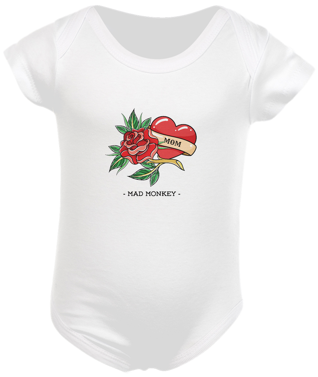Nome do produto: Body Infantil Branco Mom Heart