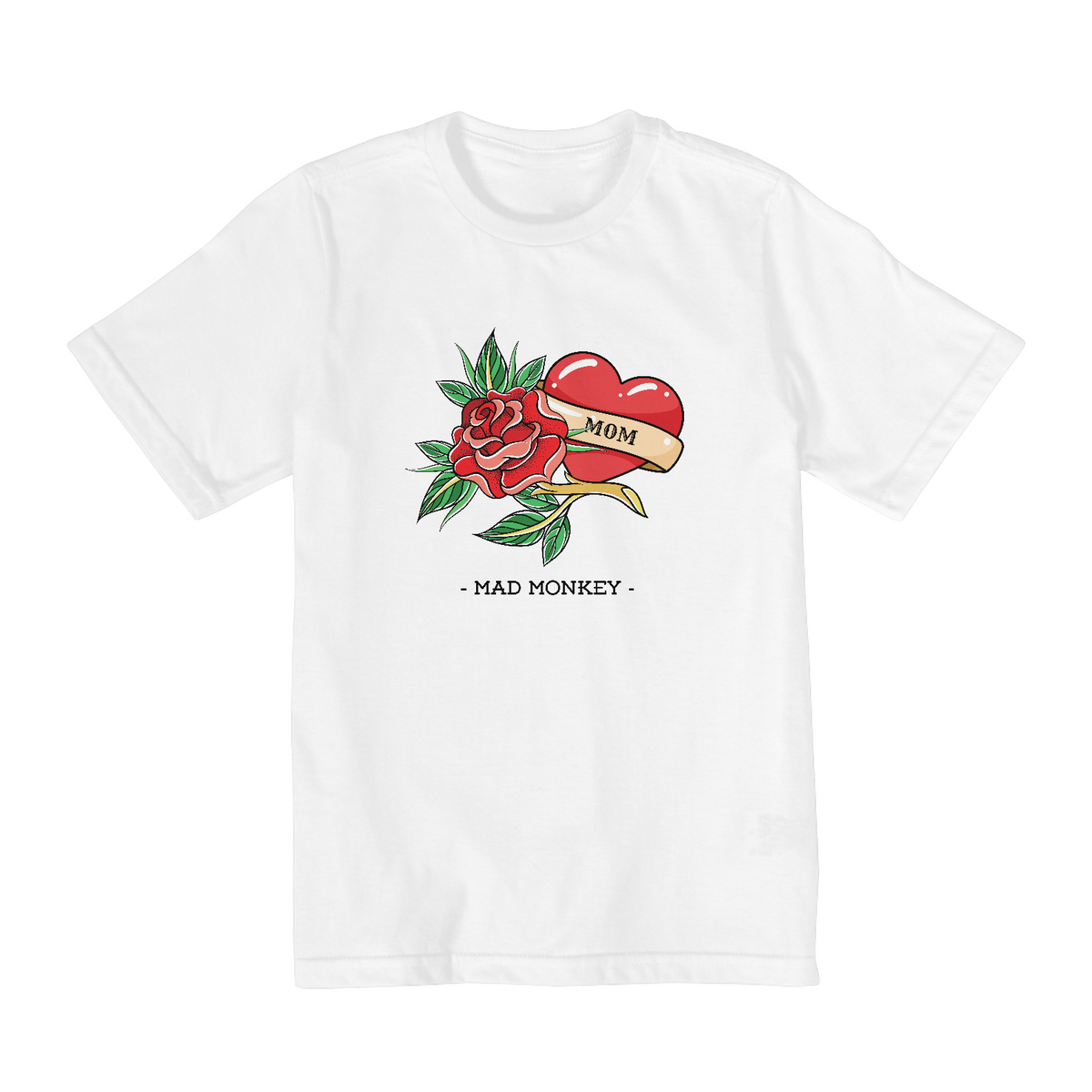 Nome do produto: Camiseta Infantil Branca Mom Heart - 10 a 14 anos