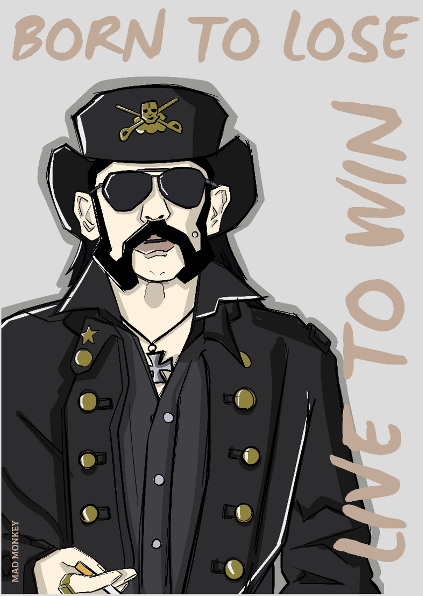 Nome do produto: Poster Lemmy - Born to lose, live to win