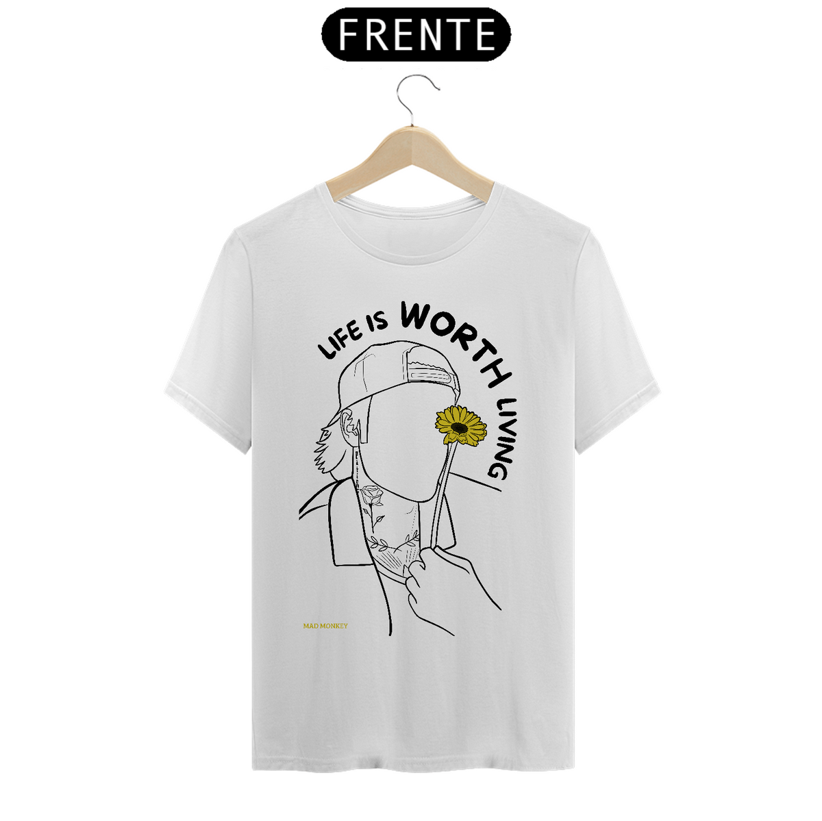 Nome do produto: Camiseta Branca Justin Bieber - Life is Worth Living