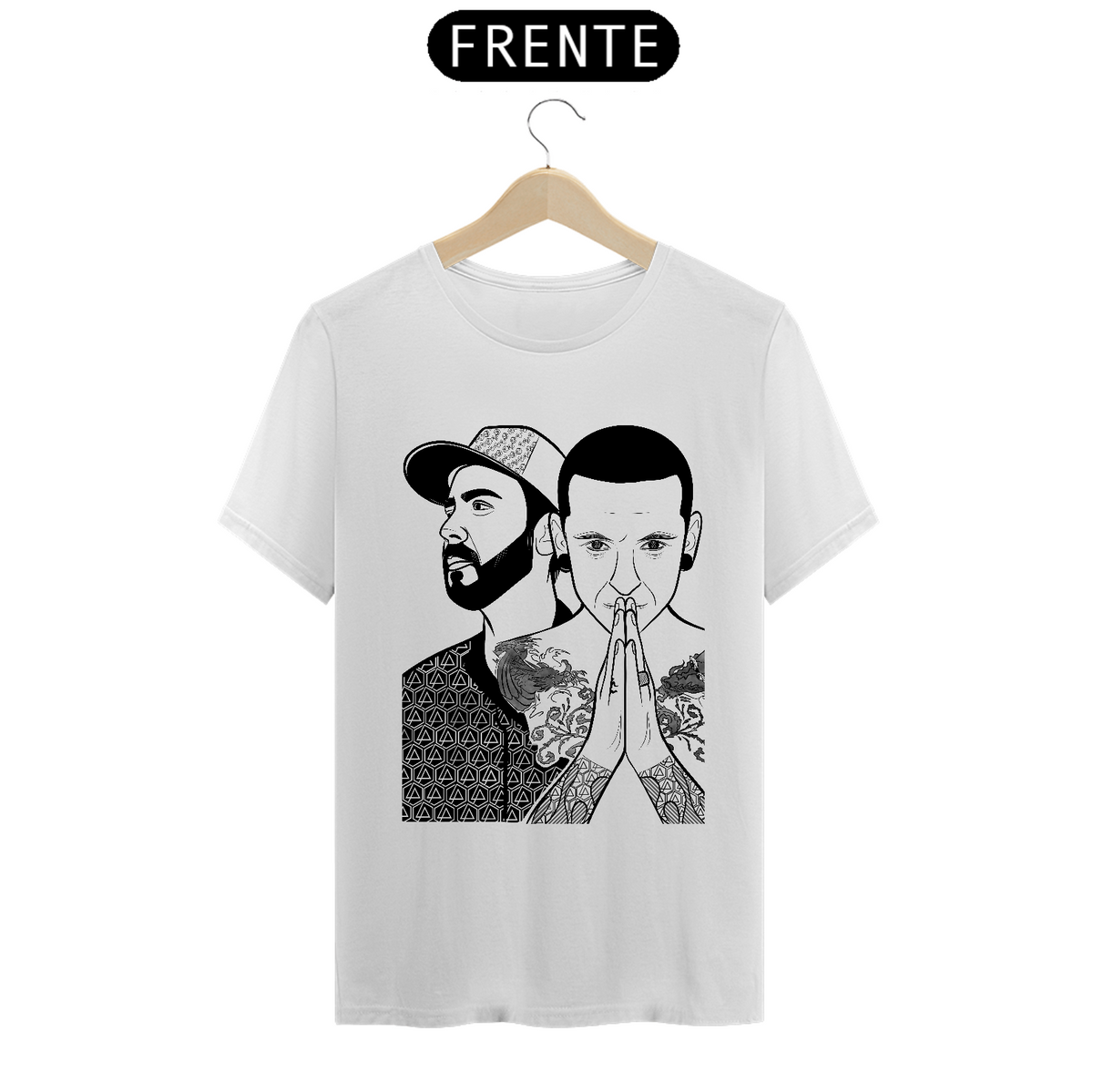 Nome do produto: Camiseta Chester Bennington e Mike Shinoda