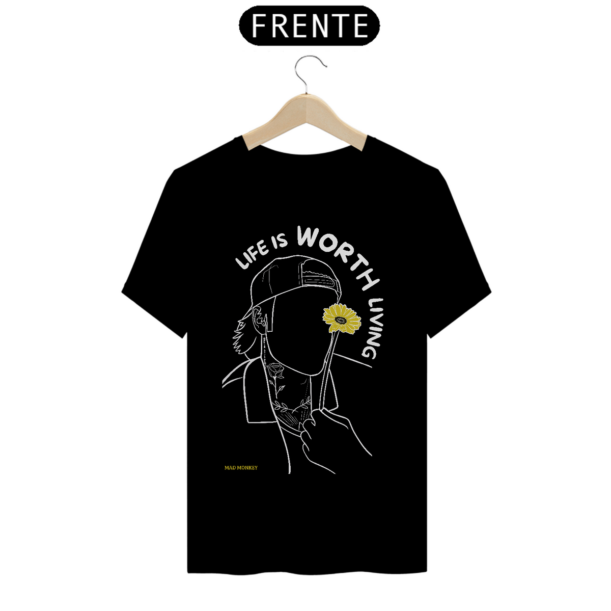 Nome do produto: Camiseta Preta Justin Bieber - Life is Worth Living