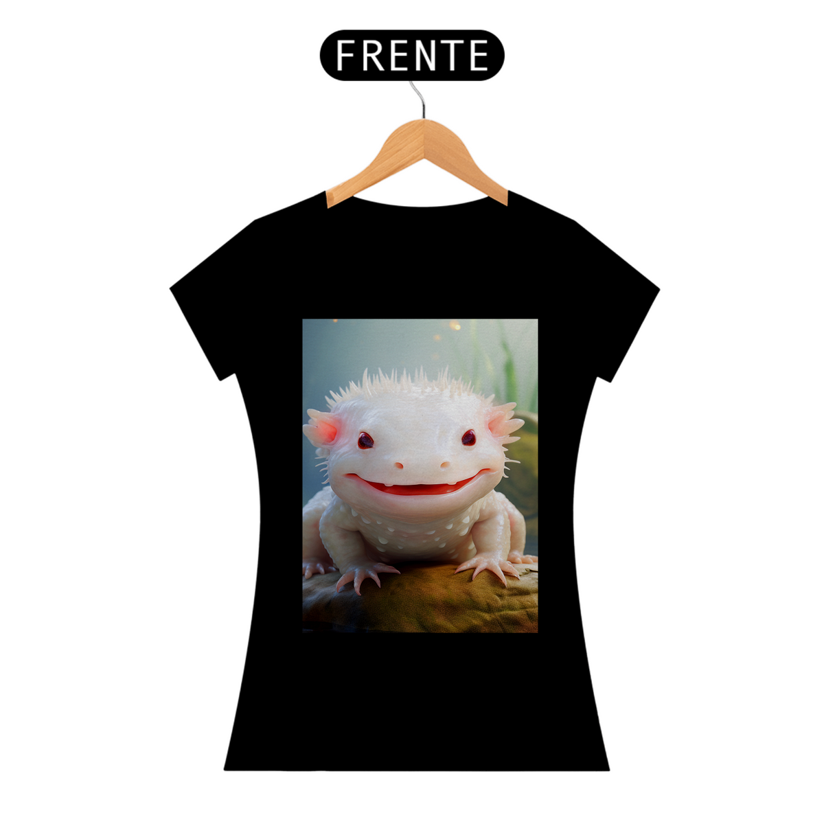 Nome do produto: Camiseta Axolote Branco