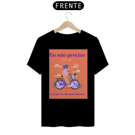 Camiseta estampa bicicleta classica