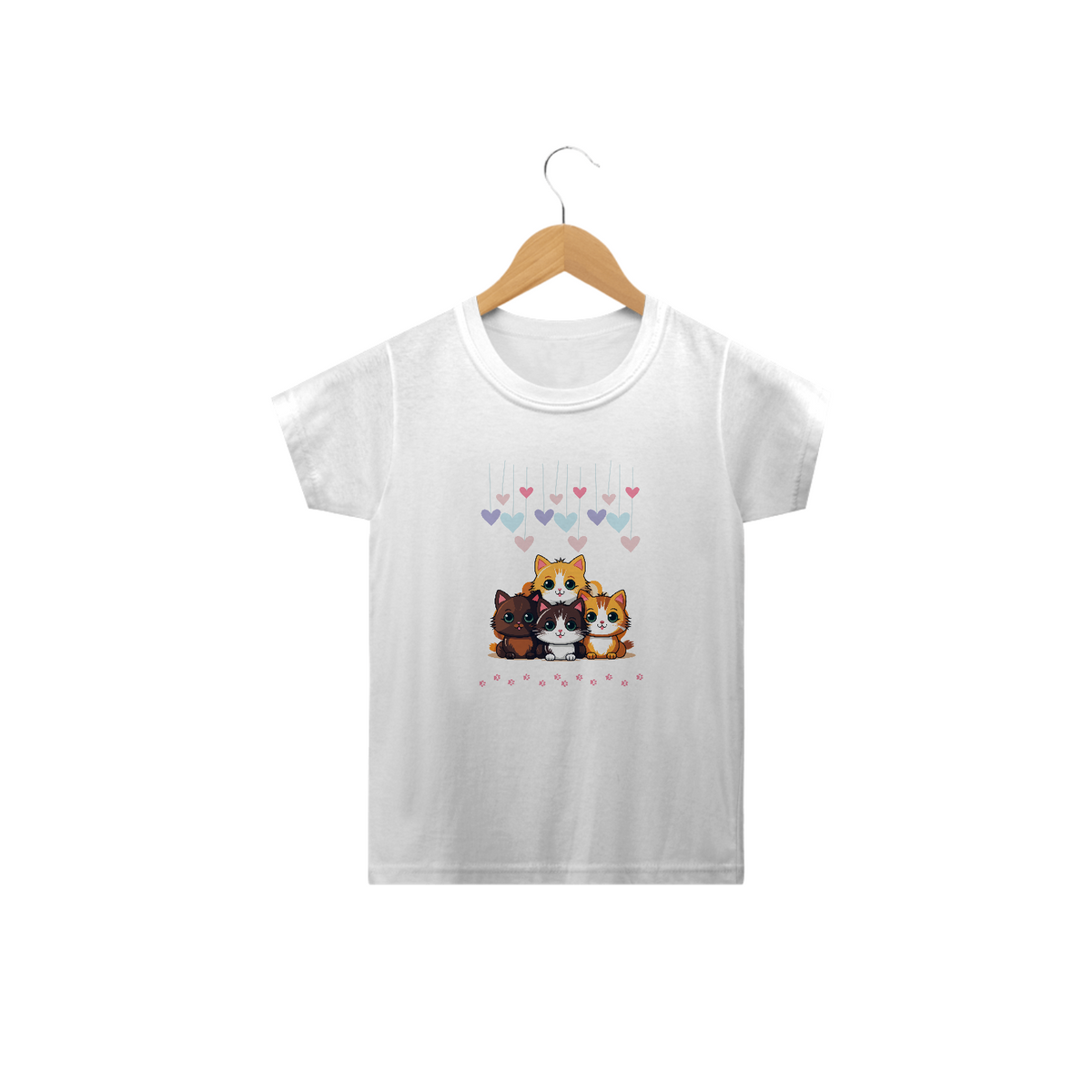 Nome do produto: Camiseta Infantil Love Cats