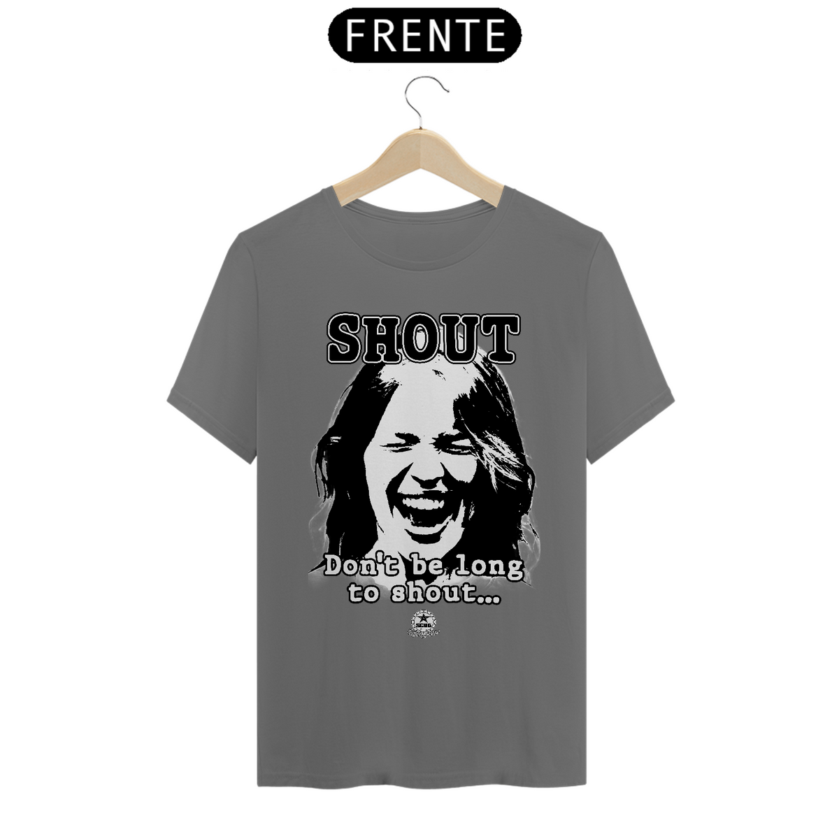 Nome do produto: T-Shirt ESTONADA | SCUD - Shout (lyric) - woman