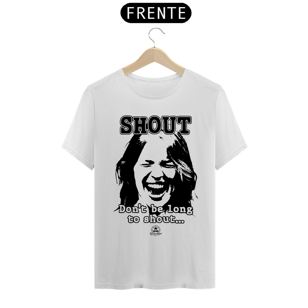 Nome do produto: T-Shirt QUALITY | SCUD - Shout (lyric) - woman