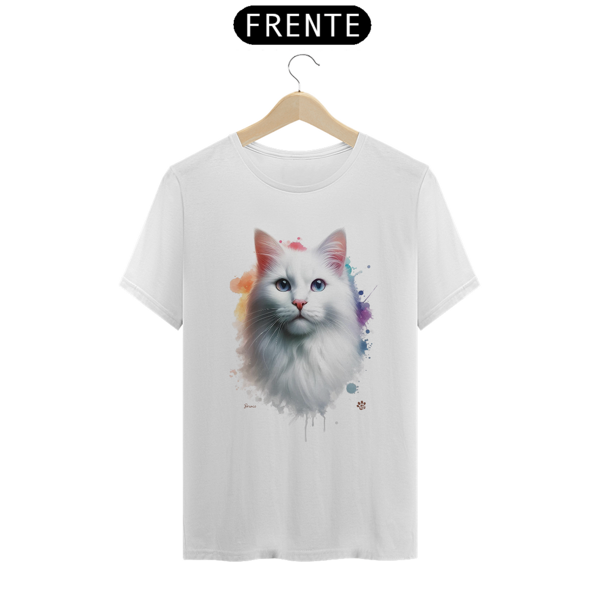 Nome do produto: Gato Branco: Elegância minimalista