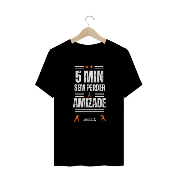 Camisa Plus Size - 5 min (Letra branca)