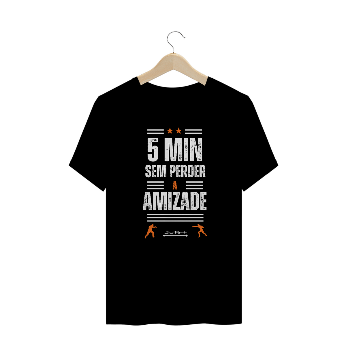 Nome do produto: Camisa Plus Size - 5 min (Letra branca)