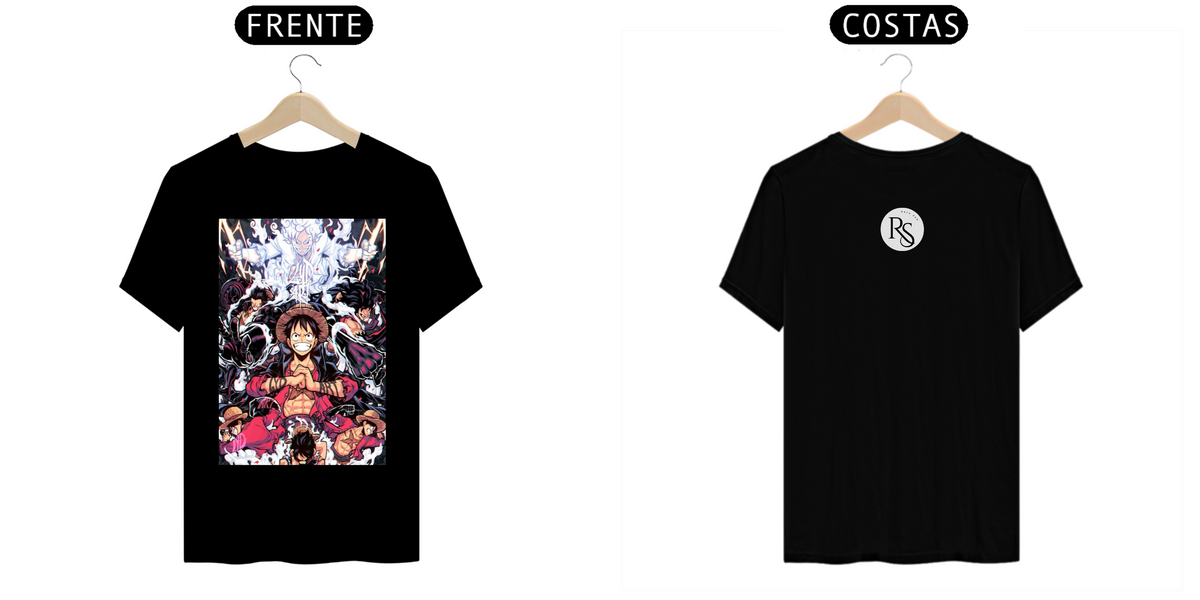Nome do produto: Camisa Monkey D. Luffy Transformações - One Piece