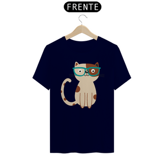 Nome do produtoCamiseta de Gato -  Gato de Óculos