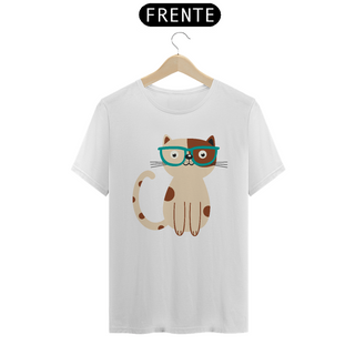 Nome do produtoCamiseta de Gato -  Gato de Óculos