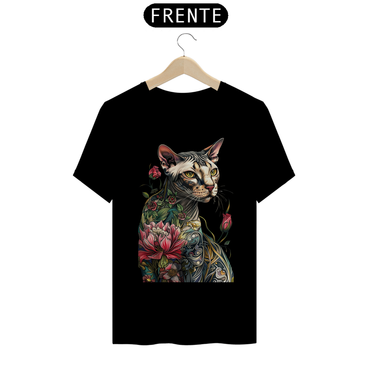 Nome do produto: Camiseta de Gato - Cat Tattoo