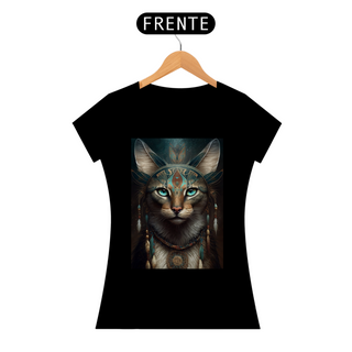 Camiseta Feminina Gato Xamânico