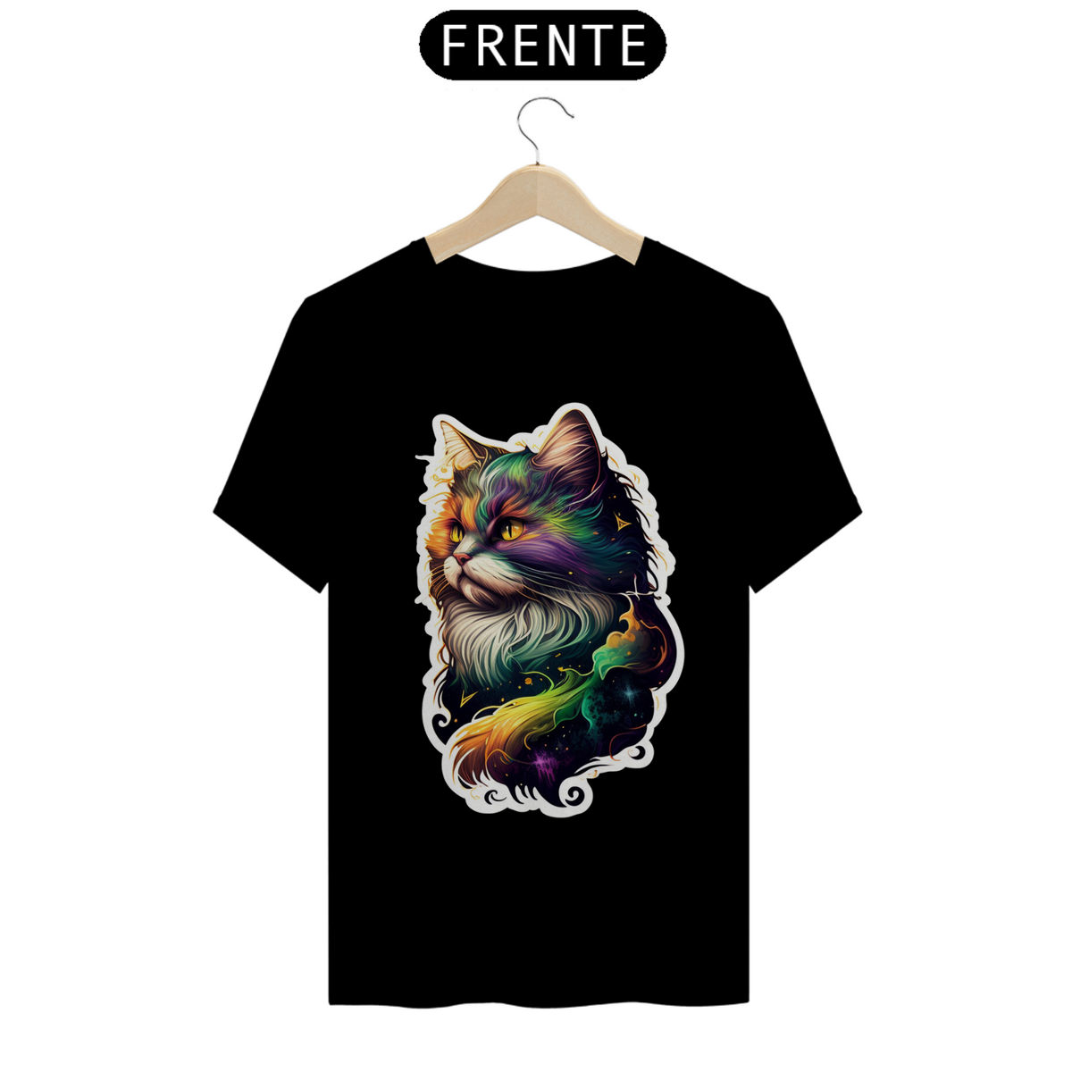 Nome do produto: Camiseta de Gato - Cosmo Cat