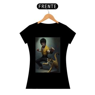Camiseta Feminina Kung Fu Cat