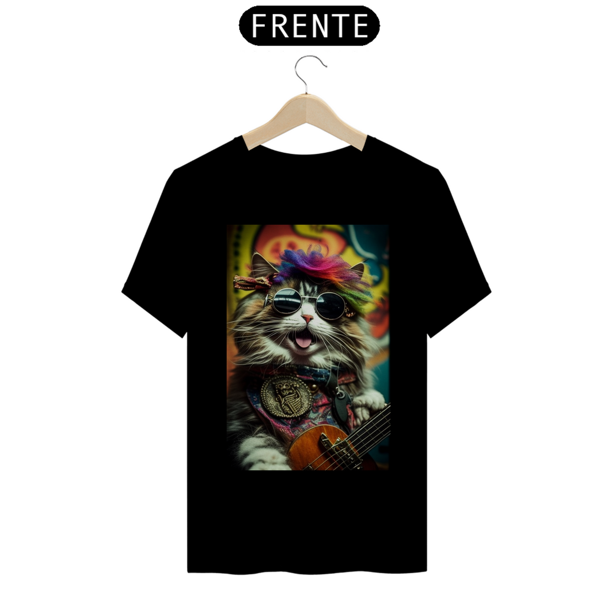 Nome do produto: Camiseta de Gato - Cat Music