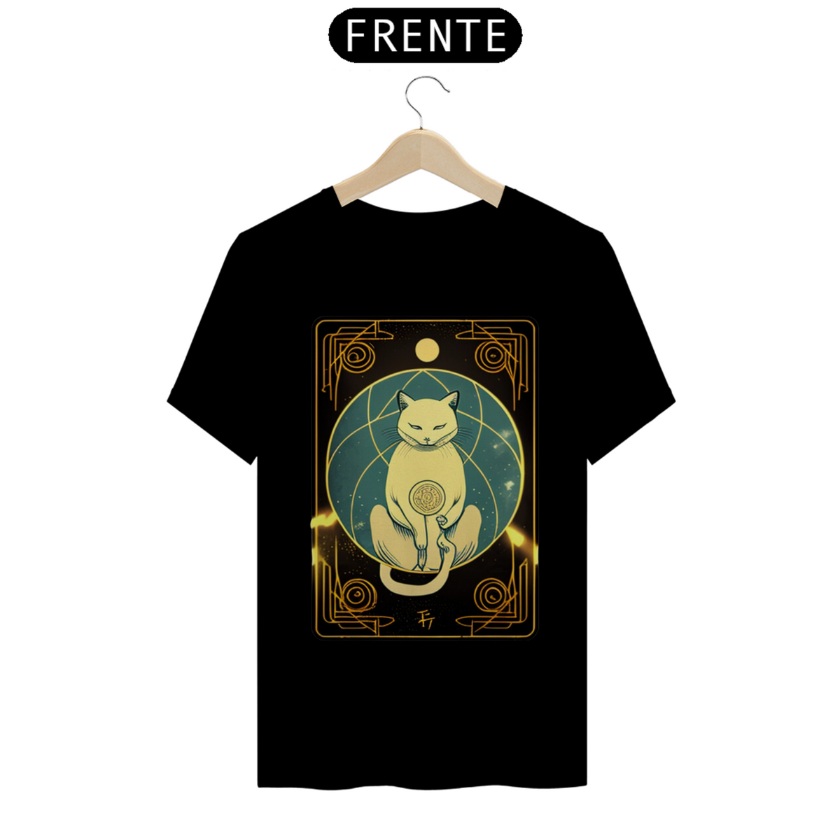 Nome do produto: Camiseta de Gato - Carta Tarot