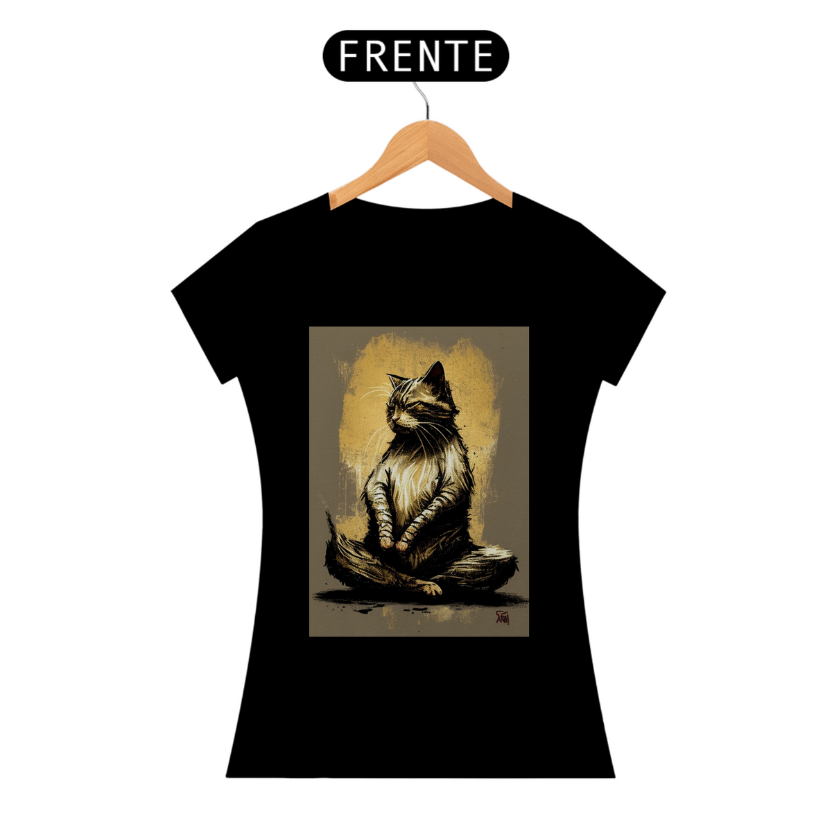 Nome do produto: Camiseta de Gato - Zen Cat
