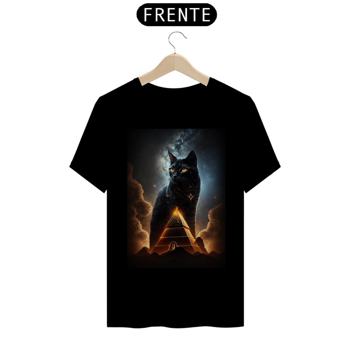 Nome do produto: Camiseta de Gato - Gato Místico