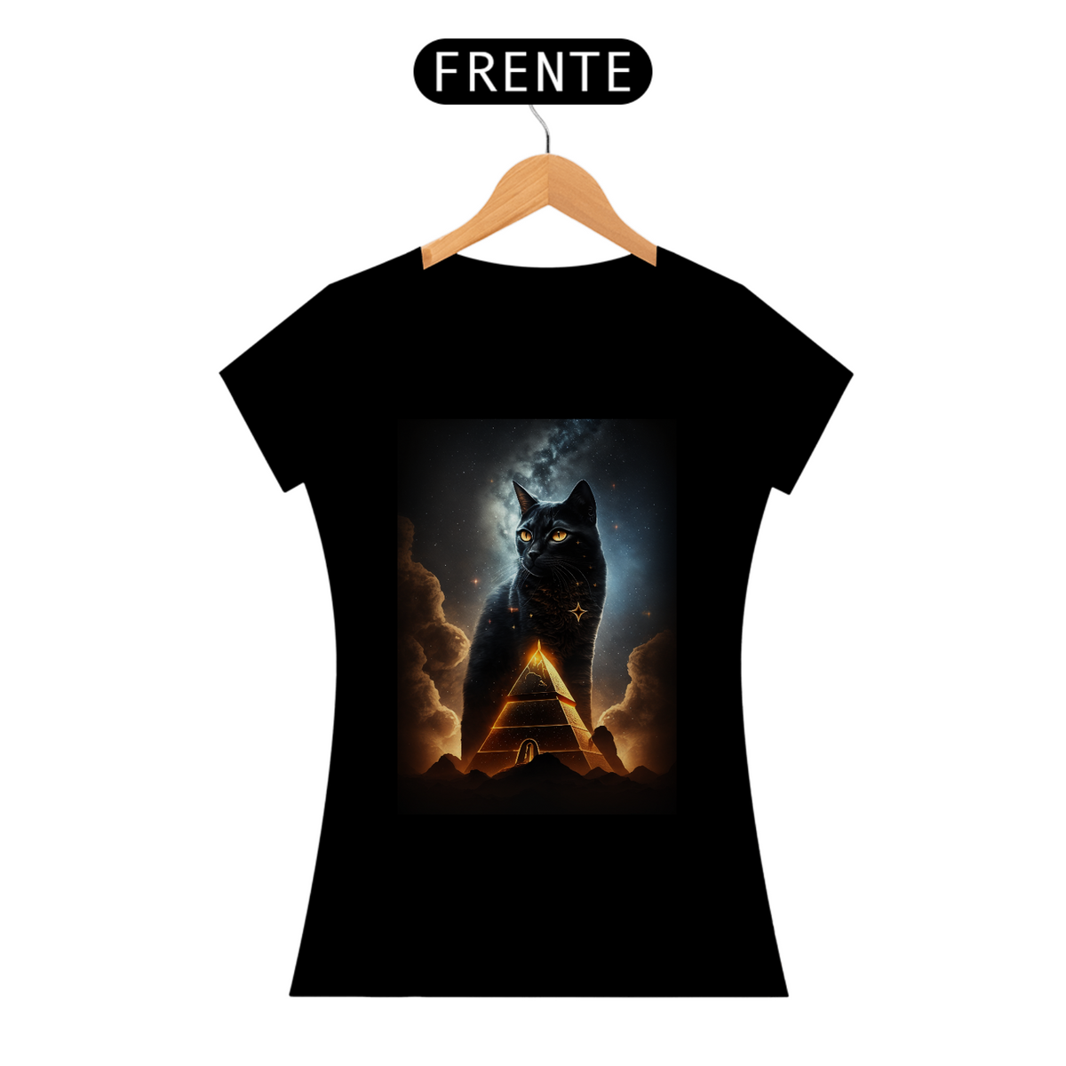 Nome do produto: Camiseta de Gato - Gato Místico