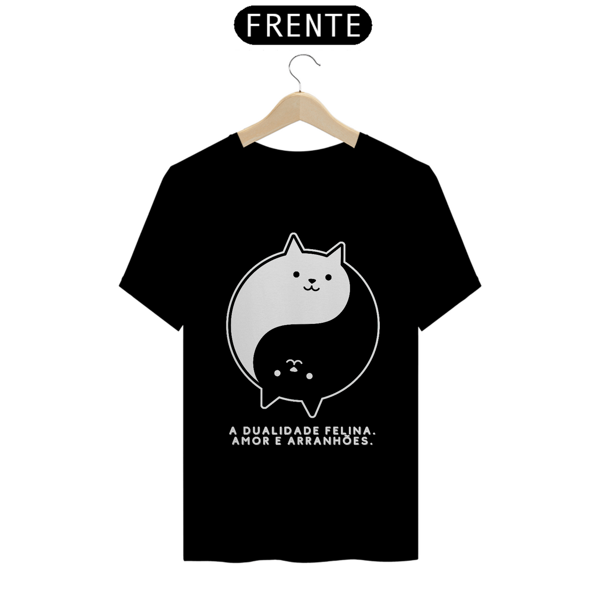 Nome do produto: Camiseta de Gato - Dualidade Felina