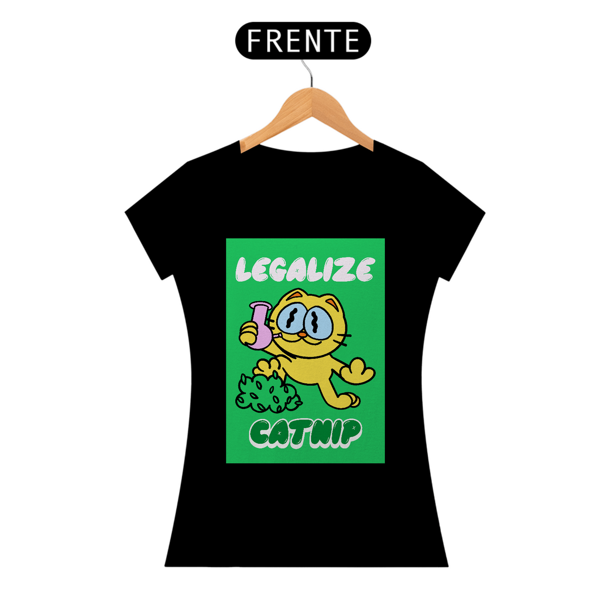 Nome do produto: Camiseta de Gato - Legalize CatNip