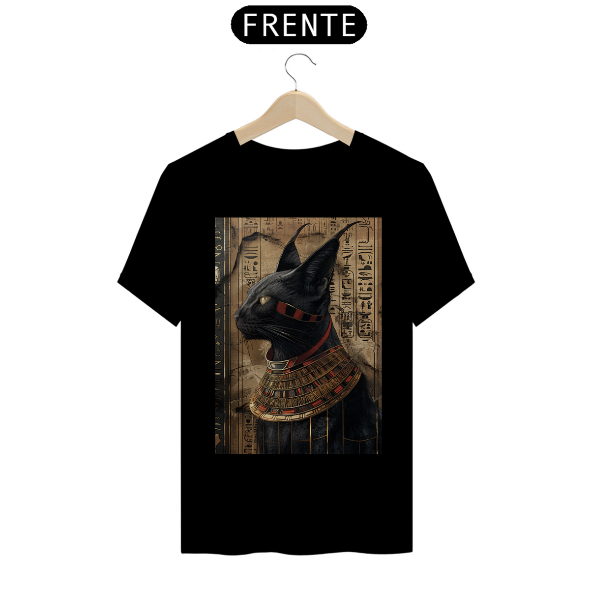 Nome do produto: Camiseta de Gato - Gato Egípcio