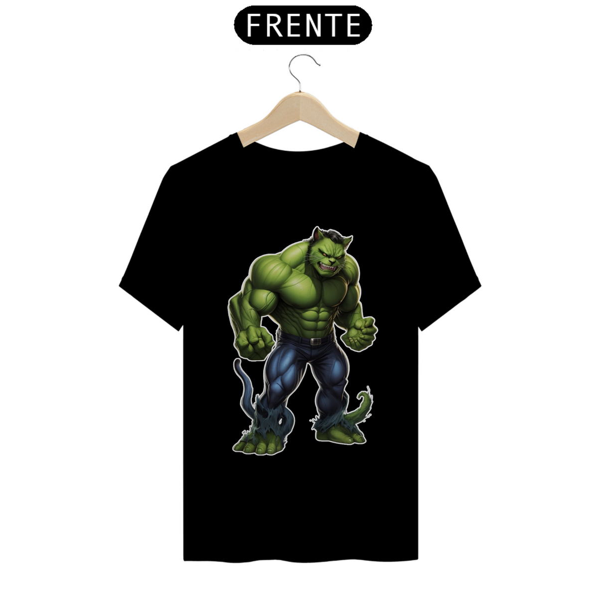Nome do produto: Camiseta de Gato - Hulk Cat 