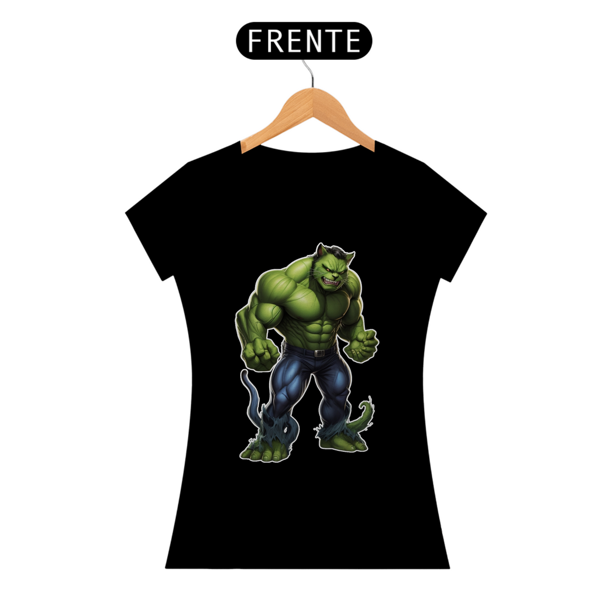 Nome do produto: Camiseta de Gato - Hulk Cat