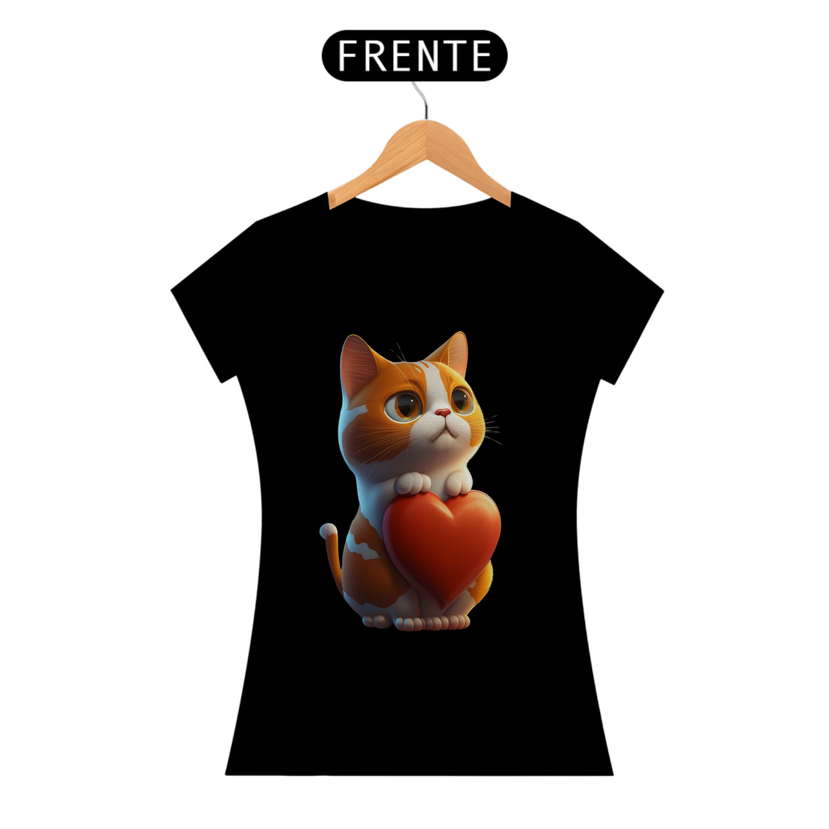 Nome do produto: Camiseta de Gato - Gatinho Fofo